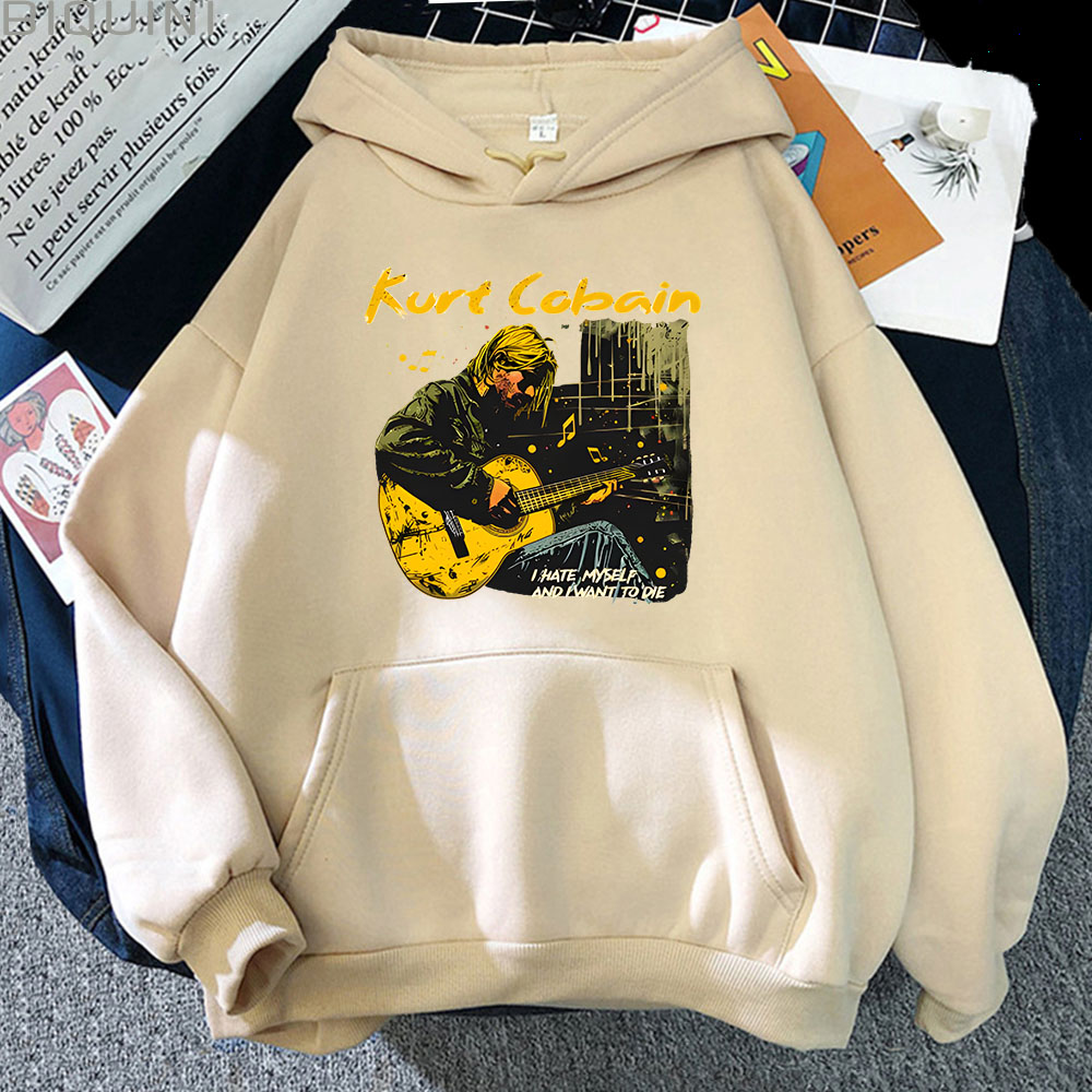Anime Merch Hoodie - Autumn Kurt Cobain Hip Hop Sweatshirts