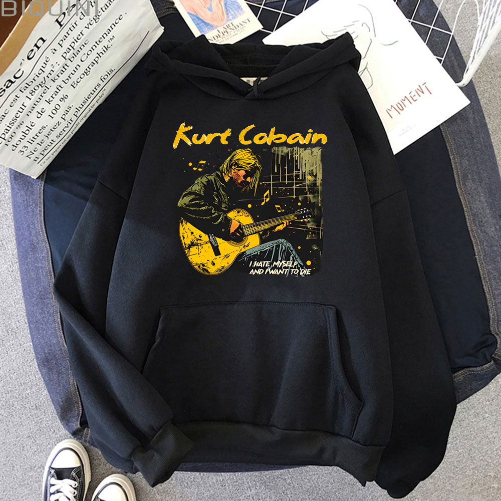 Autumn Kurt Cobain Hip Hop Swe - مراجعة Anime Merch Hoodie وسعره