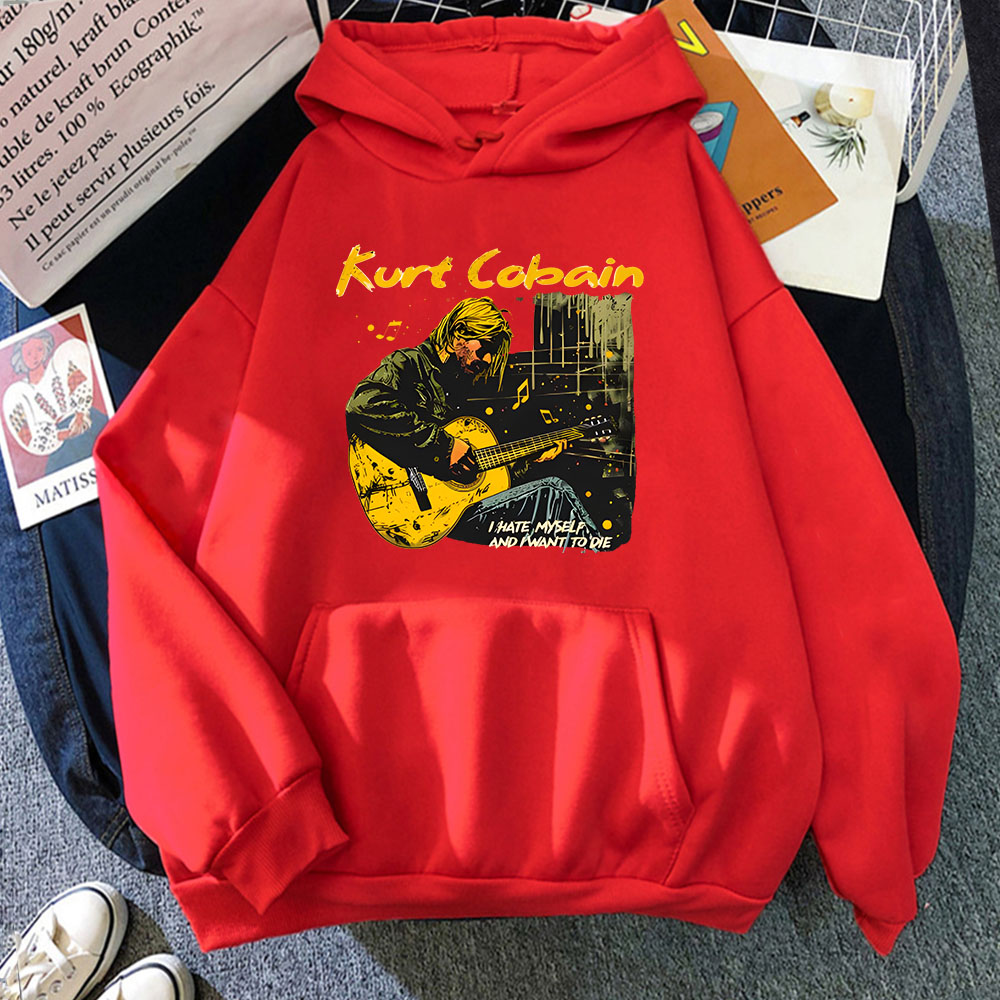 Autumn Kurt Cobain Hip Hop Swe - مراجعة Anime Merch Hoodie وسعره