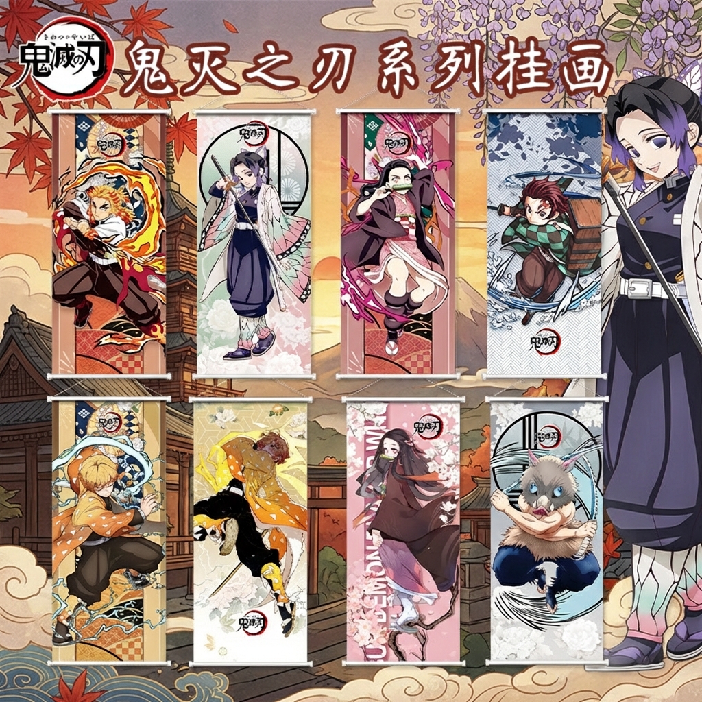 Demon Slayer Wall Scroll Nezuk - مراجعة Anime Convention Merchandise وسعره