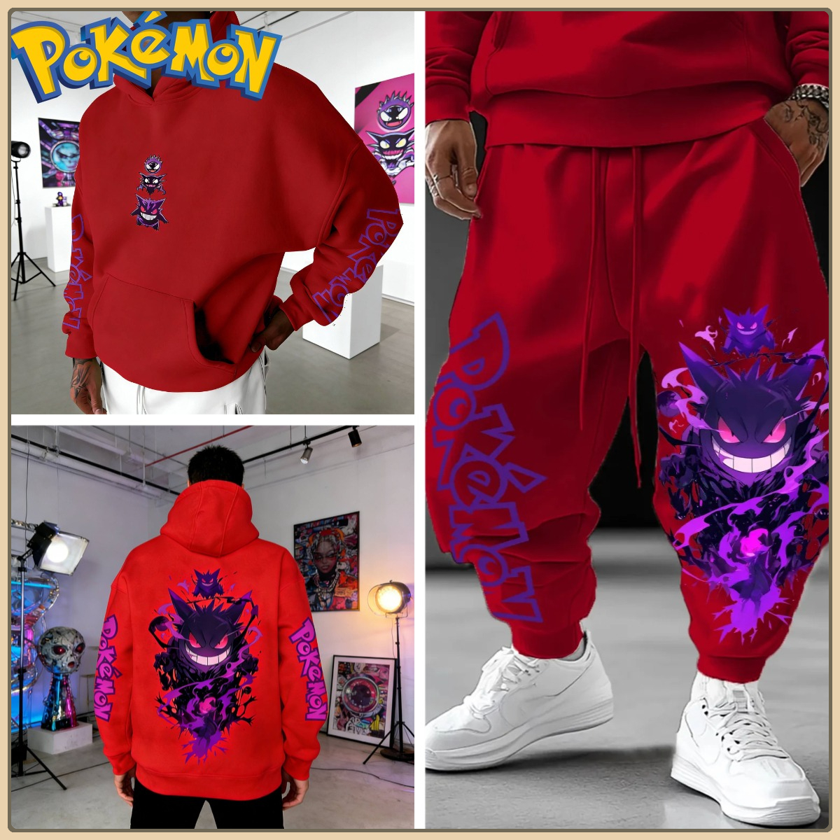 Black Hoodie and Pants Set wit - مراجعة Anime Merch Hoodie وسعره