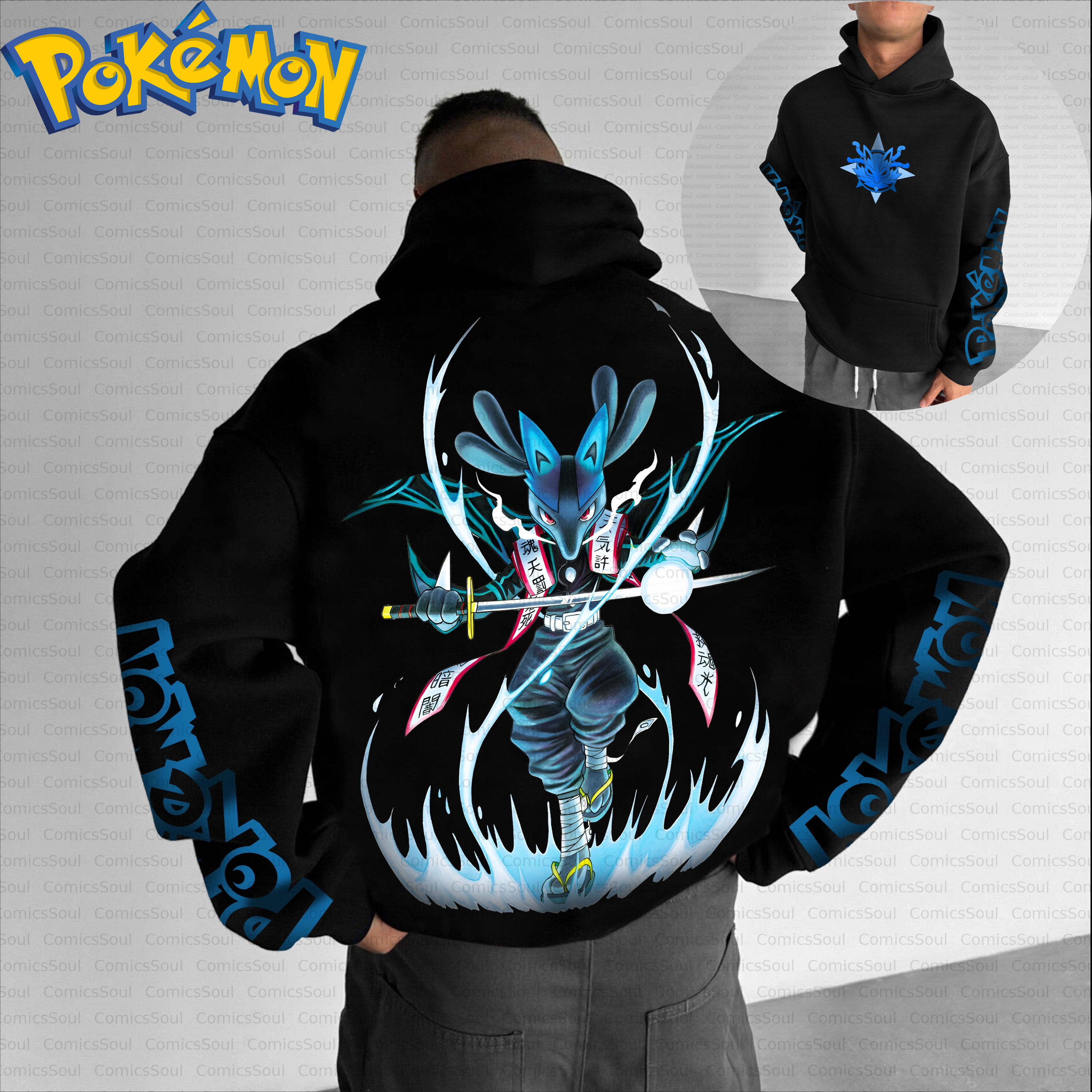 Black Cotton Pokemon Hoodie an - مراجعة Anime Merch Hoodie وسعره