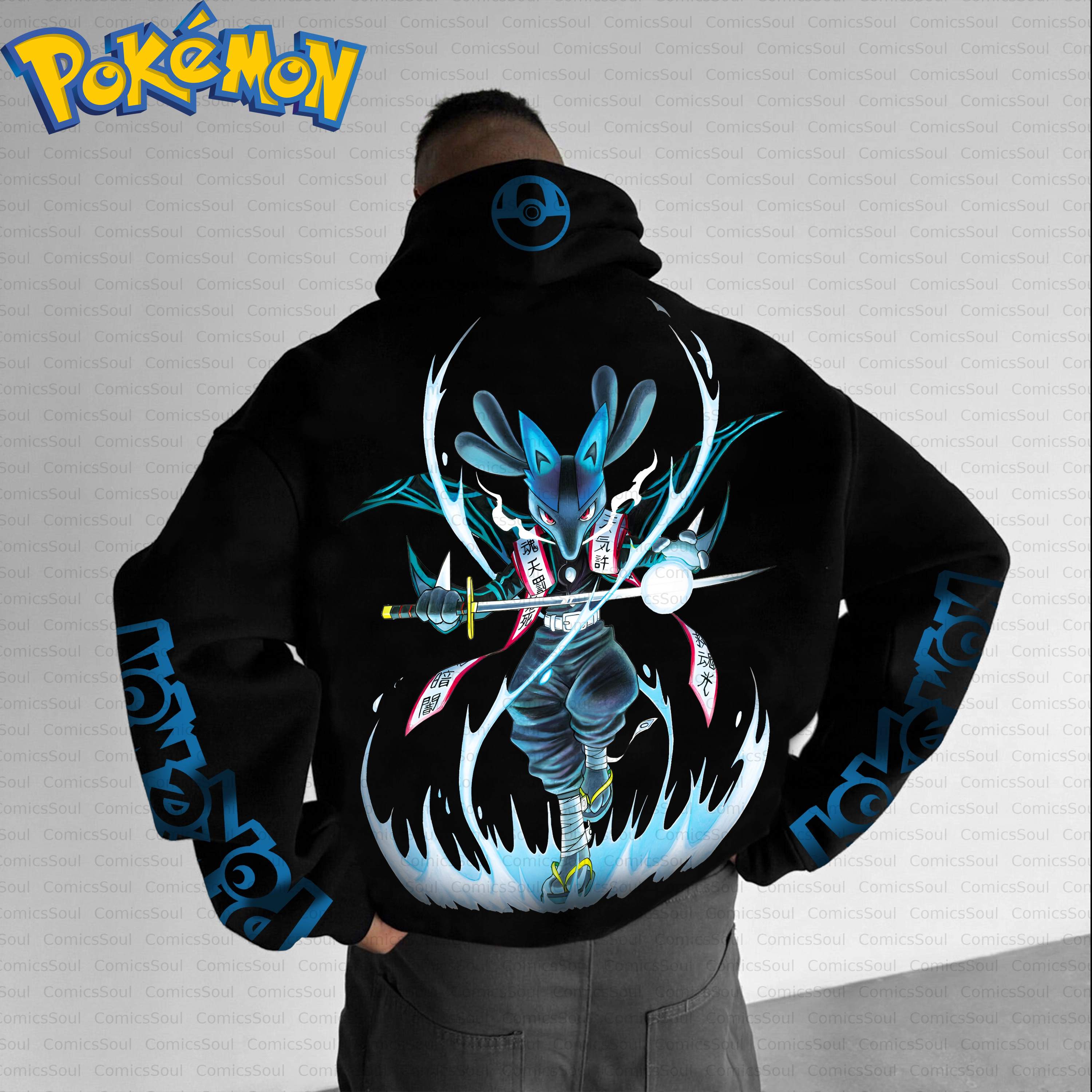 Black Cotton Pokemon Hoodie an - مراجعة Anime Merch Hoodie وسعره