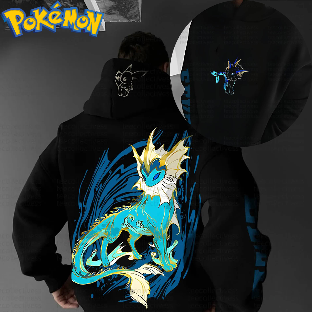 Pokemon Anime Vaporeon Cotton  - مراجعة Anime Merch Hoodie وسعره